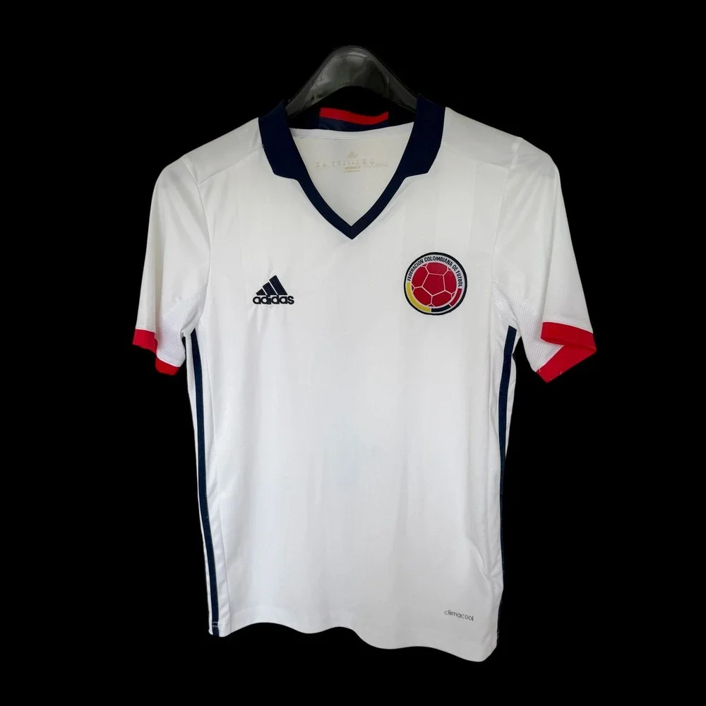 Adidas Colombia Soccer Jersey White Climacool National Team Shirt Small